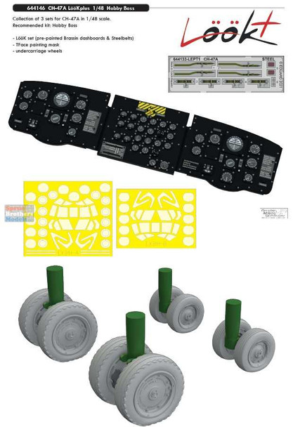 EDU644146 1:48 Eduard LookPlus - CH-47A Chinook Detail Set (HBS kit)