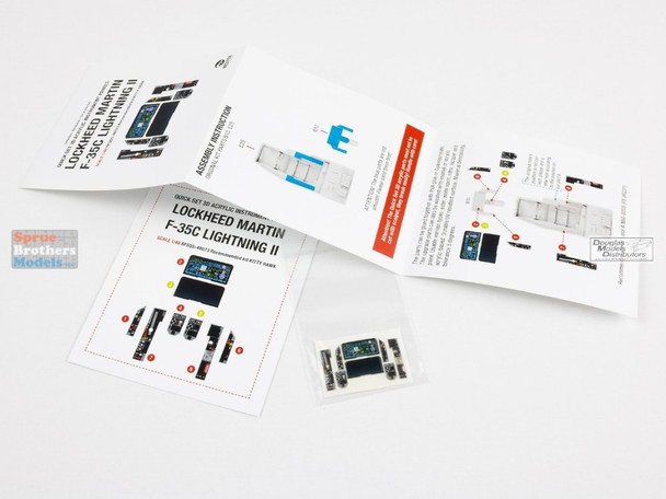 RFSQS48073 1:48 Red Fox Studio Quick Set Acrylic Instrument Panel - F-35C Lightning II (KTH kit)