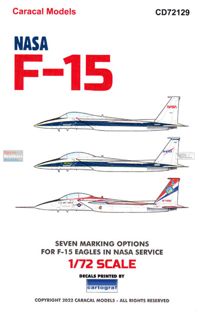 CARCD72129 1:72 Caracal Models Decals - NASA F-15 Eagles