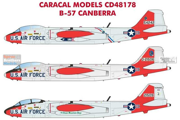 CARCD48178 1:48 Caracal Models Decals - B-57 Canberra