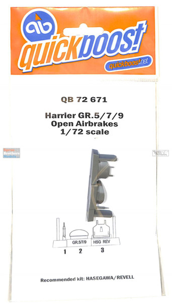 QBT72671 1:72 Quickboost Harrier Gr.5/7/9 Open Airbrakes (HAS/REV kit)