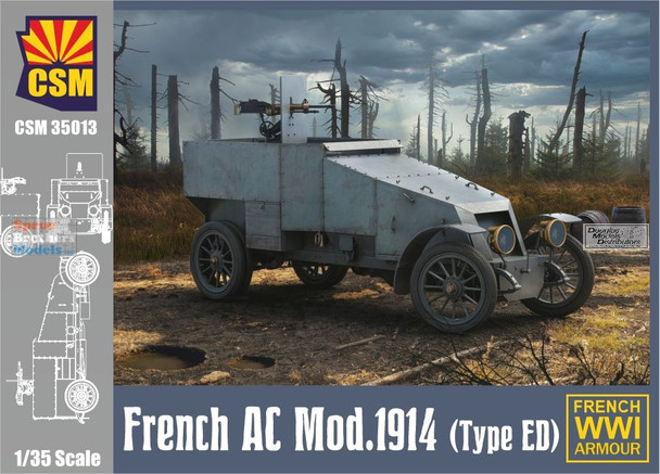 CSM35013 1:35 Copper State Models French Armored Car  Mod 1914 (Type ED)