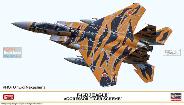 HAS02392 1:72 Hasegawa F-15DJ Eagle 'Aggressor Tiger Scheme'