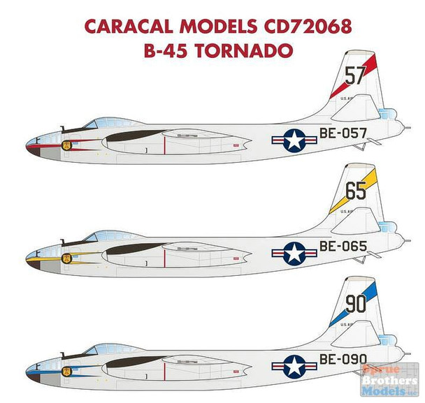 CARCD72068 1:72 Caracal Models Decals - B-45 Tornado