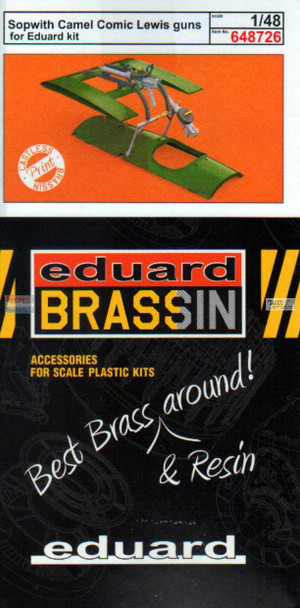 EDU648726 1:48 Eduard Brassin Print - Sopwith Camel Comic Lewis Guns (EDU kit)