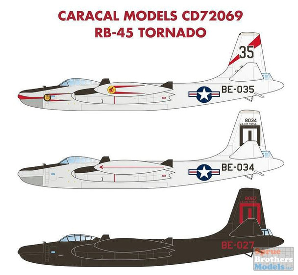 CARCD72069 1:72 Caracal Models Decals - RB-45 Tornado