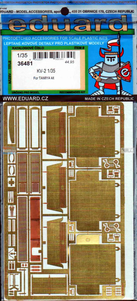 EDU36481 1:35 Eduard PE - KV-2 Detail Set (TAM kit)