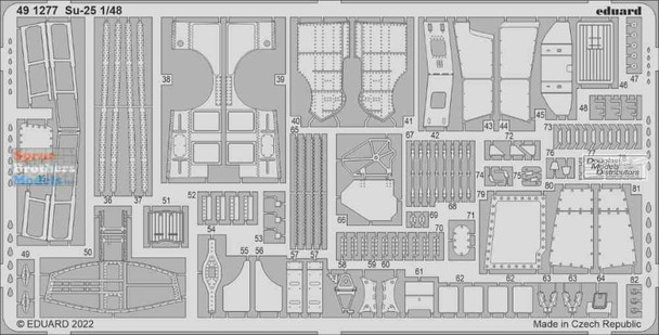 EDU491277 1:48 Eduard Color PE - Su-25 Frogfoot Detail Set (ZVE kit)