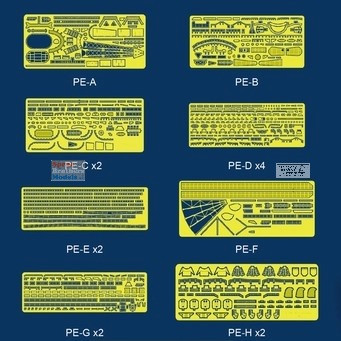 GAL64010 1:200 Gallery Models IJN Battleship Yamato - Sprue
