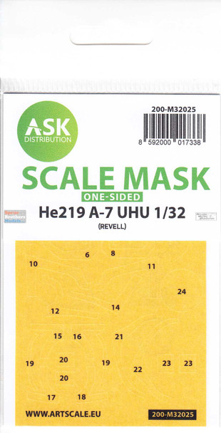 ASKM32025 1:32 ASK/Art Scale Mask - He219A-7 Uhu (REV kit)