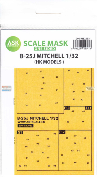 ASKM32033 1:32 ASK/Art Scale Mask - B-25J Mitchell (HKM kit)