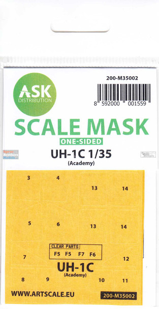 ASKM35002 1:35 ASK/Art Scale Mask - UH-1C Huey (ACA kit)