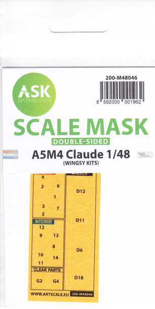 ASKM48046 1:48 ASK/Art Scale Mask [Double Sided] - A5M4 Claude (WGY kit)