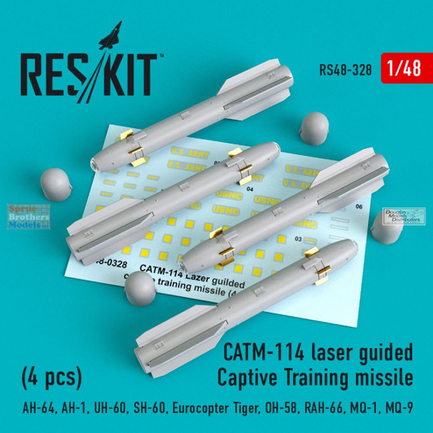 RESRS480328 1:48 ResKit CATM-114 Laser Guided Captive Training Missile Set
