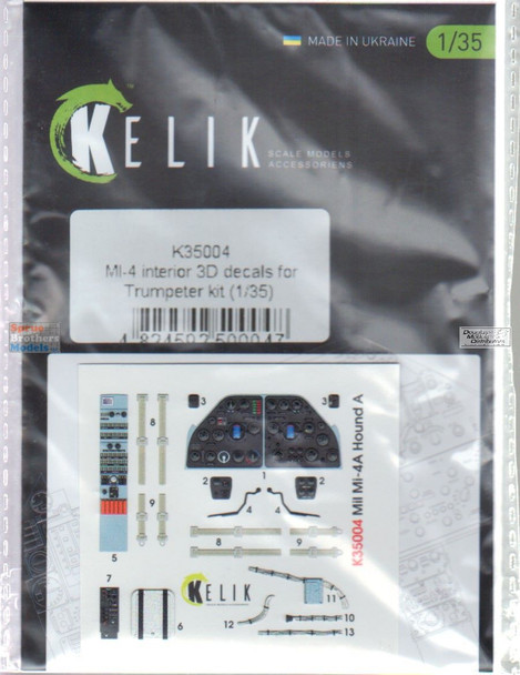 RESK35004K 1:35 ResKit/Kelik 3D Detail Set - Mi-4 Helicopter (TRP kit)