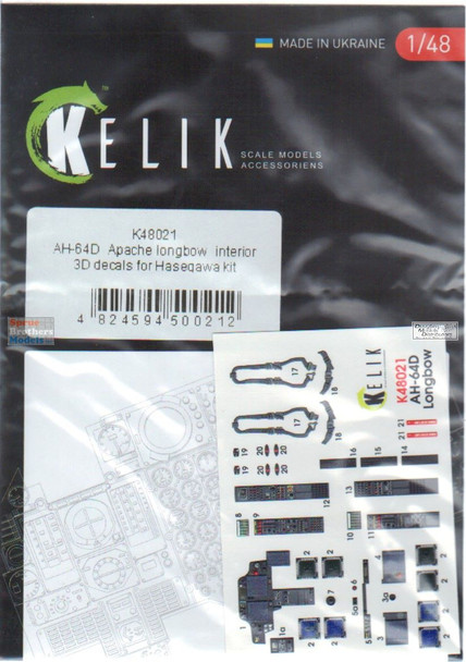 RESK48021K 1:48 ResKit/Kelik 3D Detail Set - AH-64D Apache Longbow (HAS kit)