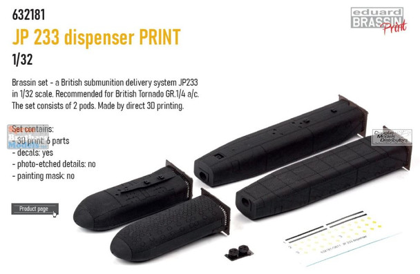 EDU632181 1:32 Eduard Brassin Print JP233 Dispenser Set EDU632181 1:32 Eduard Brassin Print JP233 Dispenser Set