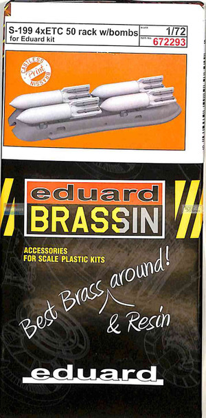 EDU672293 1:72 Eduard Brassin Print S-199 4xETC 50 Rack with Bombs (EDU kit)