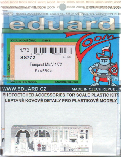 EDUSS772 1:72 Eduard Color Zoom PE - Tempest Mk.V (AFX kit)