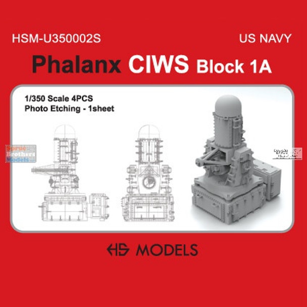 HSMU350002U 1:350 HS Models US Navy Phalanx CIWS Block 1A