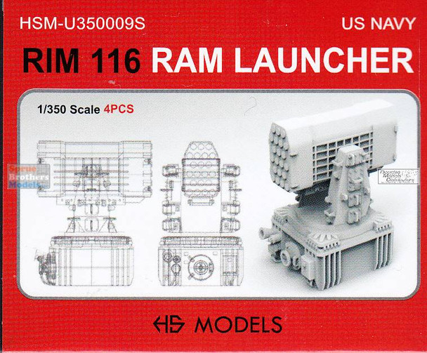 HSMU350009U 1:350 HS Models US Navy RIM-116 RAM Launcher