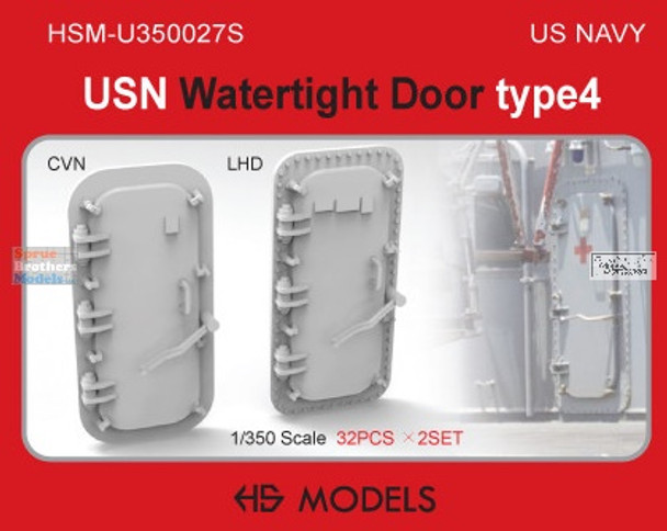 HSMU350027U 1:350 HS Models US Navy Watertight Doors Type 4