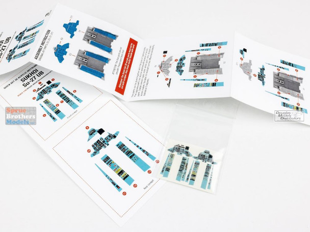 RFSQS48036 1:48 Red Fox Studio Quick Set Acrylic Instrument Panel - Su-27UB Flanker C (GWH kit)