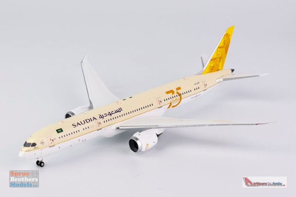 NGM55077 1:400 NG Model Saudi  Arabian Airlines B787-9 Reg #HZ-ARE '75th Anniversary' (pre-painted/pre-built)