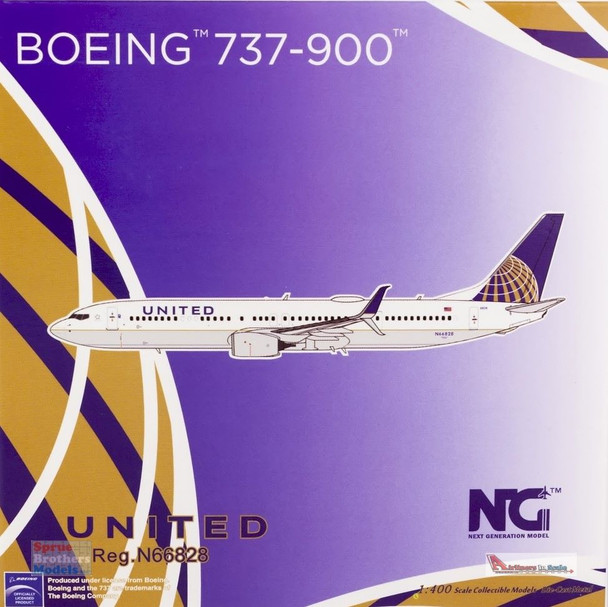 NGM79008 1:400 NG Model United Airlines B737-900ER(S) Reg #N68843 (pre-painted/pre-built)