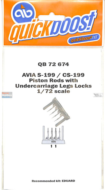 QBT72674 1:72 Quickboost S-199 CS-199 Piston Rods with Undercarriage Legs Locks (EDU kit)