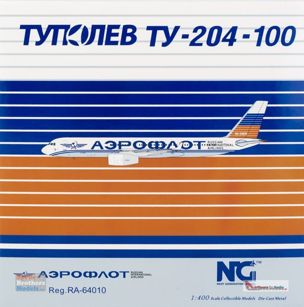 NGM40009 1:400 NG Model Aeroflot Tupolev Tu-204-100S Reg #RA-64010 (pre-painted/pre-built)