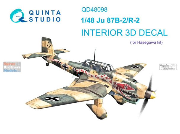 QTSQD48098 1:48 Quinta Studio Interior 3D Decal - Ju87B-2/R-2 Stuka (HAS kit)