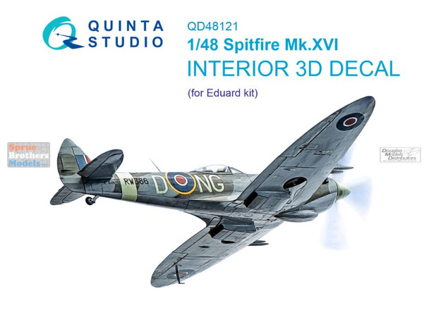 QTSQD48121 1:48 Quinta Studio Interior 3D Decal - Spitfire Mk.XVI (EDU kit)