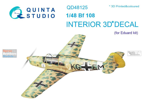 QTSQD48125 1:48 Quinta Studio Interior 3D Decal - Bf108 Taifun (EDU kit)