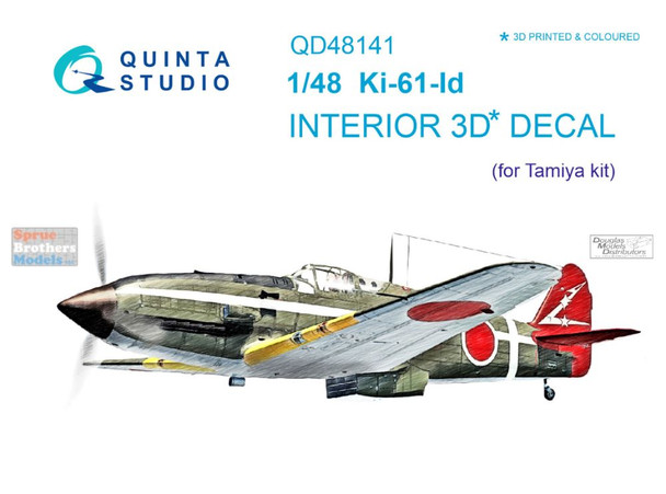 QTSQD48141 1:48 Quinta Studio Interior 3D Decal - Ki-61-Id Hien (TAM kit)
