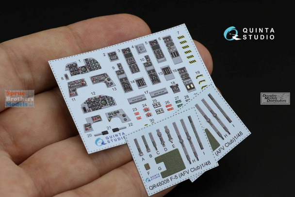 QTSQD48197 1:48 Quinta Studio Interior 3D Decal - F-5F Tiger II (AFV kit)