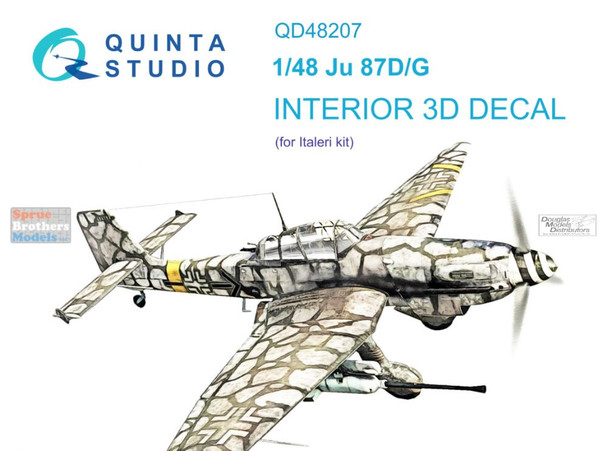 QTSQD48207 1:48 Quinta Studio Interior 3D Decal - Ju87D Ju87G Stuka (ITA kit)