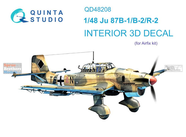 QTSQD48208 1:48 Quinta Studio Interior 3D Decal - Ju87B-1/B-2/R-2 Stuka (AFX kit)