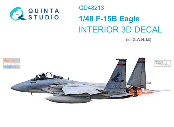 QTSQD48213 1:48 Quinta Studio Interior 3D Decal - F-15B Eagle (GWH kit)