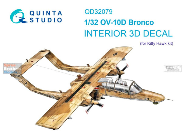 QTSQD32079 1:32 Quinta Studio Interior 3D Decal - OV-10D Bronco (KTH kit)