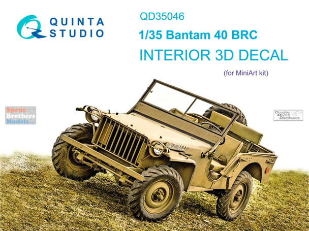 QTSQD35046 1:35 Quinta Studio Interior 3D Decal - Bantam 40 BRC (MIA kit)