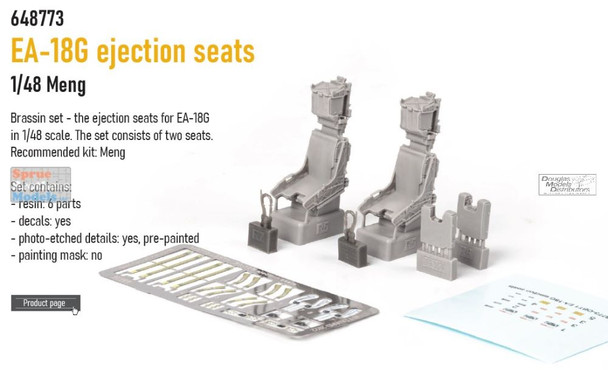 EDU648773 1:48 Eduard Brassin Print - EA-18G Growler Ejection Seats (MNG kit)