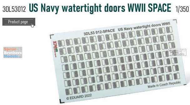 EDU3DL53012 1:350 Eduard SPACE - WW2 US Navy Watertight Doors