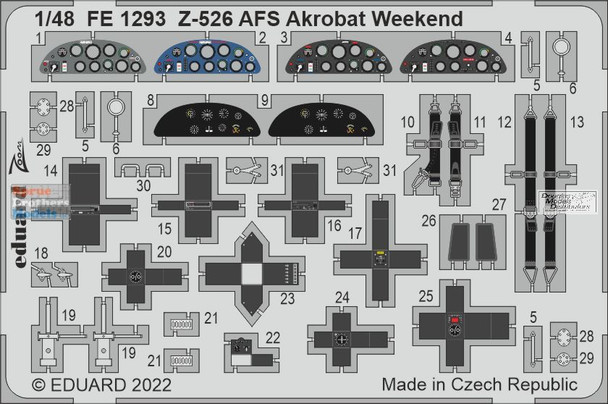 EDUFE1293 1:48 Eduard Color Zoom PE - Z-526AFS Akrobat Weekend (EDU kit)