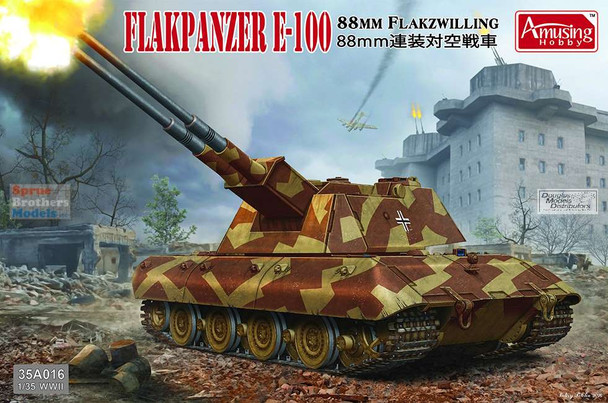 AMU35A016 1:35 Amusing Hobby Flakpanzer E-100 88mm Flakzwilling