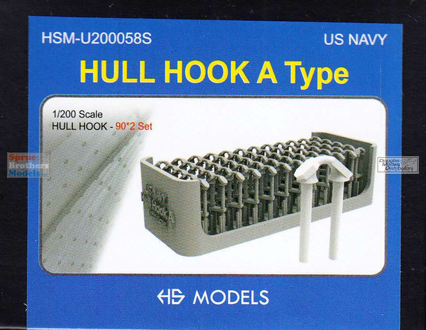 HSMU200058U 1:200 HS Models US Navy Hull Hook A Type