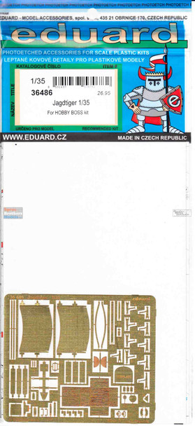 EDU36486 1:35 Eduard PE - Jagdtiger Detail Set (HBS kit)