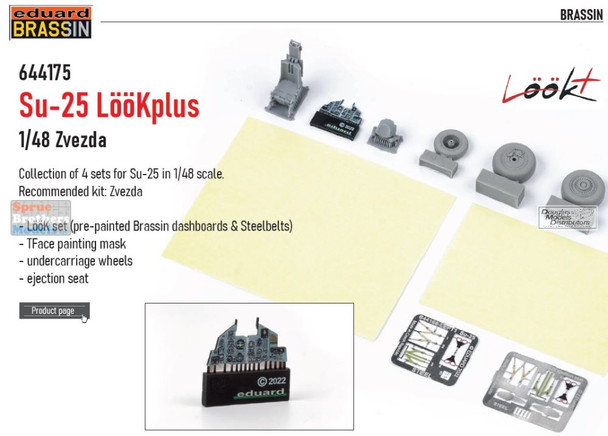 EDU644175 1:48 Eduard LookPlus - Su-25 Frogfoot Detail Set (ZVE kit)