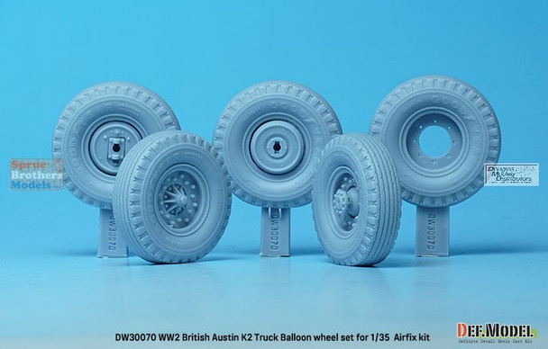 DEFDW30070 1:35 DEF Model British Austin K2 Truck Balloon Sagged Wheel Set Goodyear (AFX Kit)