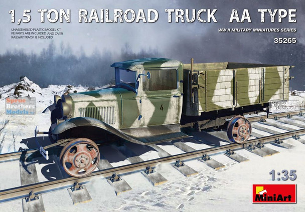 MIA35265 1:35 Miniart 1.5-ton Railroad Truck AA Type